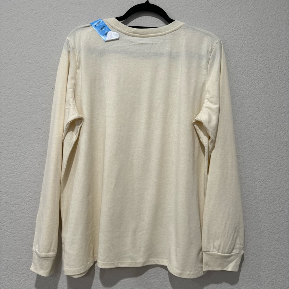 State of‎ Mine Thanksgiving Meal Long sleeve Graphic Holiday Shirt Crew Neck - Picture 5 of 7
